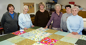 Quilters in action